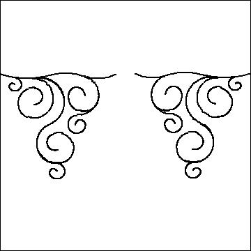 (image for) Mariners Compass Feathers Large 2 Background Curls p2p-L03916* - Click Image to Close